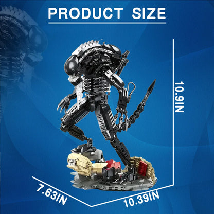 882pcs Alien Xenomorph Battle Robot MOC Building Block Model — Creative Star Beast Toy | Birthday & Christmas Gift