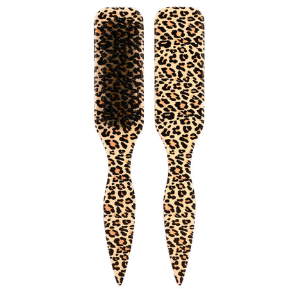 4Pc Boar Bristle Hair Brush Set - Slick Back Styling Tools for Ponytails, Buns, Baby Hair and Flyaway Control