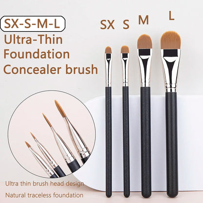 Ultra Thin Foundation Brush – Lightweight Flat Contour Brush for Blending Foundation, Cream, and Makeup