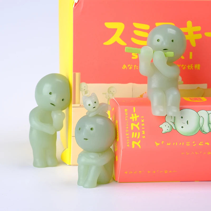 Smiski Living Room Series Luminous Blind Box – Mini Glow-in-the-Dark Doll Ornament for Home Décor & Surprise Gift
