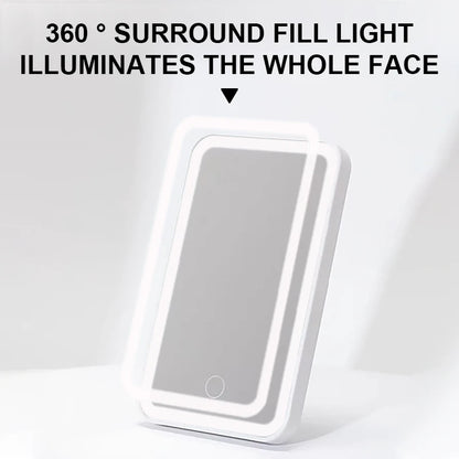 SEAMETAL Rechargeable LED Makeup Mirror : Car Interior Sun Visor Plate for Girls & Women - Universal Vanity Mirror with Fill Light
