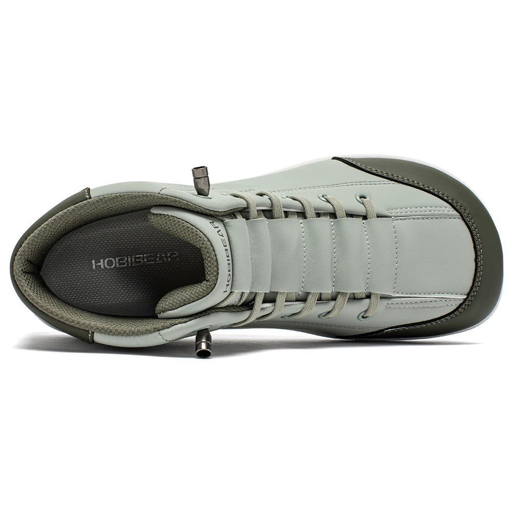HOBIBEAR Mid-Top Barefoot Shoes – Wide Toe Ankle Boots for Men & Women, Outdoor Non-Slip Artificial Leather Shoes