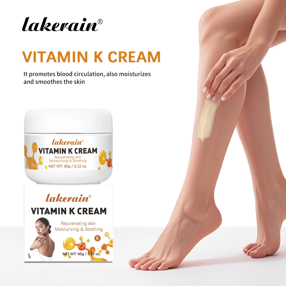 Vitamin K Cream - Moisturizing Massage Cream for Mature Skin and Leg Care