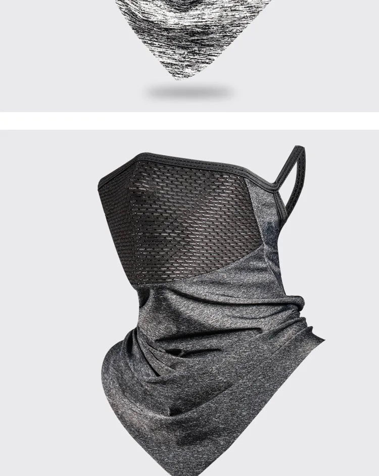 Summer Men’s Full-Face Cycling Mask – Breathable Ice Silk Neck Bandana with UV Protection