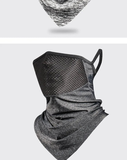 Summer Men’s Full-Face Cycling Mask – Breathable Ice Silk Neck Bandana with UV Protection