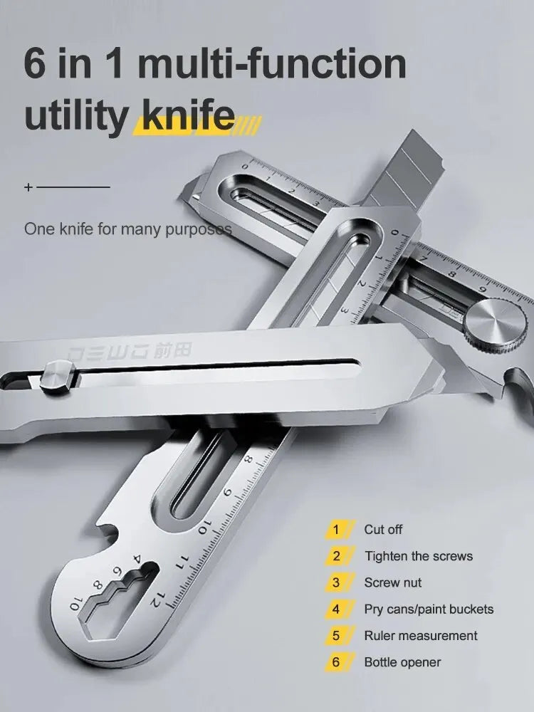 Stainless Steel Utility Knife – Durable Wallpaper Cutter with Manual Lock, Comfortable Grip, and Sturdy Steel Construction