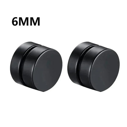 Crystal Magnetic Ear Studs – Punk Round Zircon Non-Piercing Earrings for Men & Women