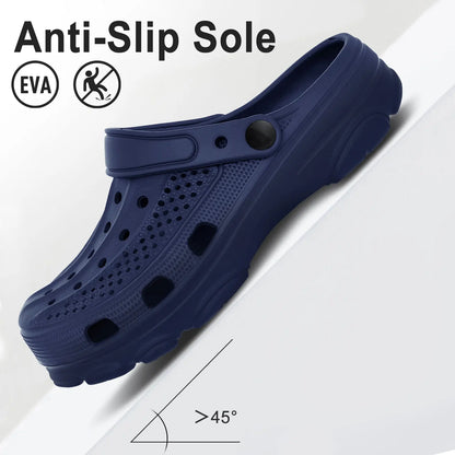 Comwarm Men’s Clogs Slippers – Breathable Non-Slip Garden & Beach Sandals for Indoor Outdoor Casual Wear