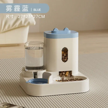Automatic Pet Feeder with Water Fountain – Large Capacity Dog & Cat Food Bowl