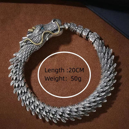 Trendy Dragon Copper Bracelet – Unisex Fashion Loong Metal Bangle, Party & Daily Jewelry Accessories for Women & Men