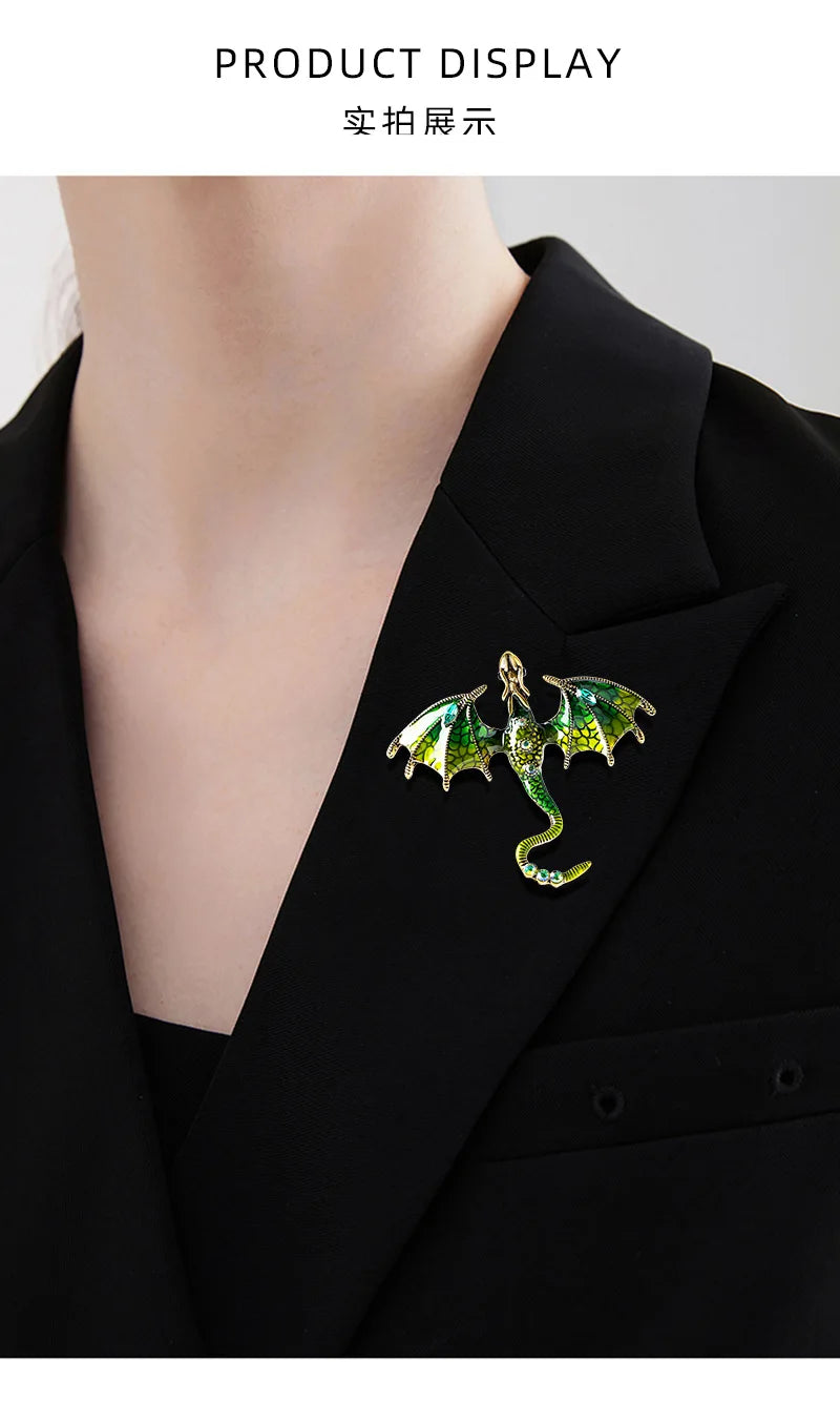 Fly Dragon Enamel Lapel Pins - Brooch for Jeans, Backpacks | Jewelry Clothing Badges | Wedding Gift & DIY Decor for Men