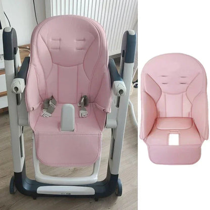 Baby Stroller Leather Cushion Seat Cover, PU Composite Sponge Padded Baby Dining Chair Protector, Comfortable Stroller Seat Accessories