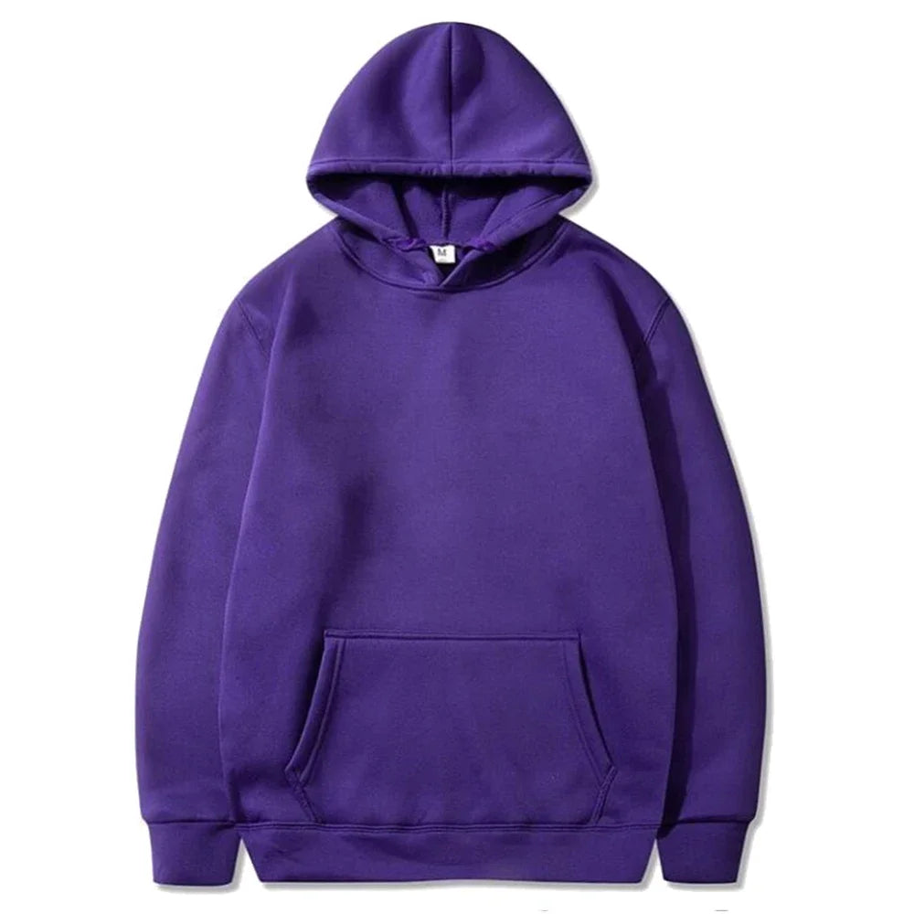 Men’s & Women’s Oversized Hoodies — Casual Fleece Pullover Sweatshirts Warm Spring Autumn Tops Black & Multi-Color
