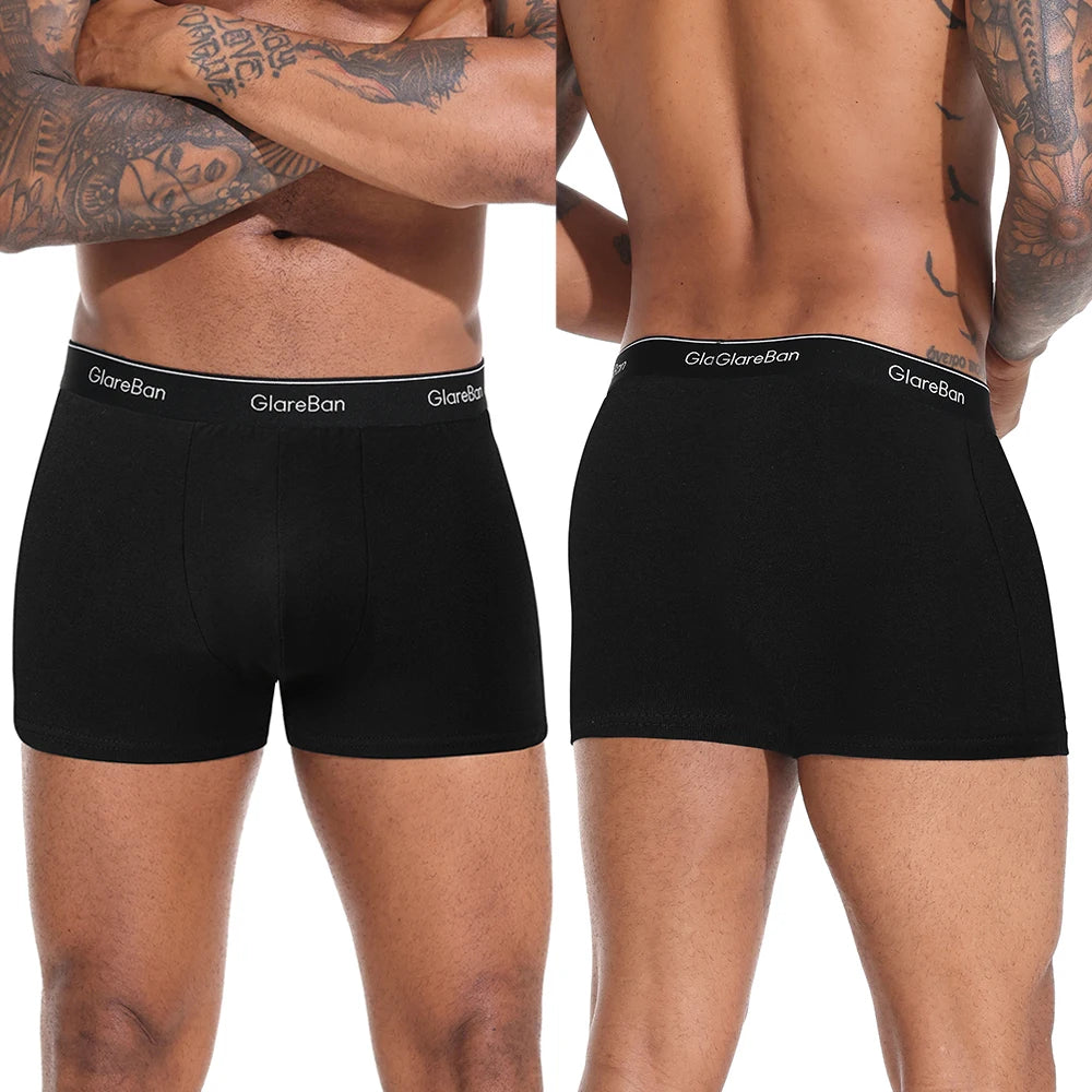 5-Pack Men’s Cotton Boxer Briefs – Soft Breathable Underwear Shorts for Men, Comfortable Luxury Stretch Boxer Shorts Set