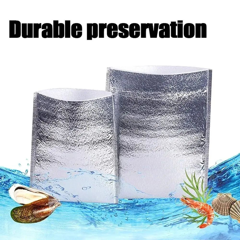 Aluminum Foil Cooler Bag – Insulated Folding Thermal Picnic Bag, Portable Food and Drink Delivery Carrier