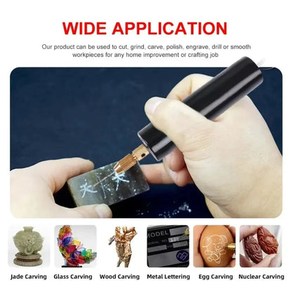 Handheld Mini Electric Drill: USB Electric Drill Tools for Epoxy Resin Jewelry Making and Wood Craft Engraving - DIY Pen Tool