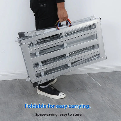 Foldable Steel Scaffolding Ladder – Portable Construction Workbench & Elevated Platform for Home Decoration, Renovation & Heavy-Duty Building Use