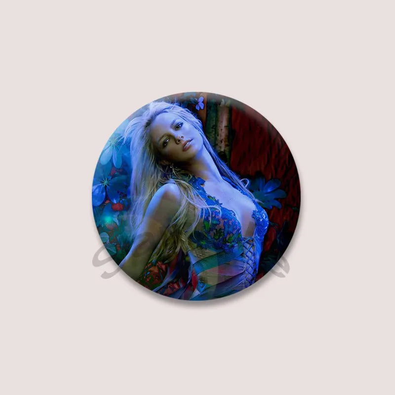 Britney Spears Music Brooch Pin – Pop Singer Badge Jewelry for Bags & Clothing, Fan Collection Accessories & Gift Item