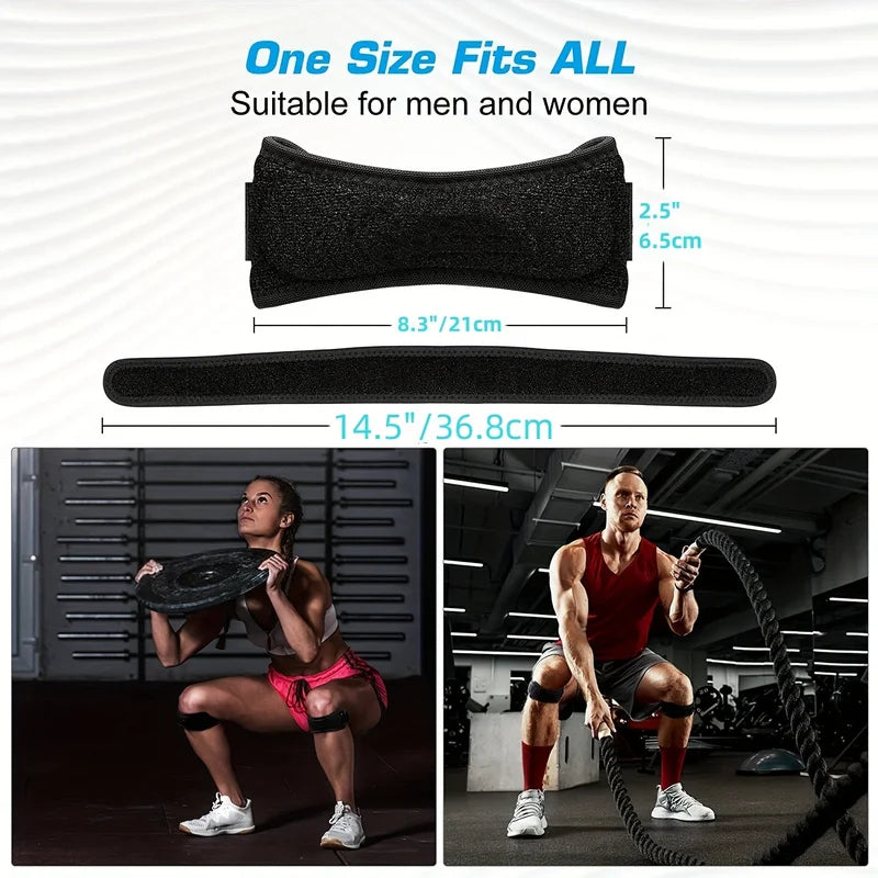 Basketball Knee Pad with Patellar Tendon Support — Adjustable Shock-Absorbing Compression Sleeve