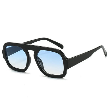 JNPCXI Retro Square Sunglasses – Fashion Gradient UV400 Shades for Men & Women, Punk Style