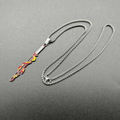Demon Slayer Anime Necklace – Kimetsu no Yaiba Enamel Pendant Choker, Stainless Steel Cosplay Jewelry Gift