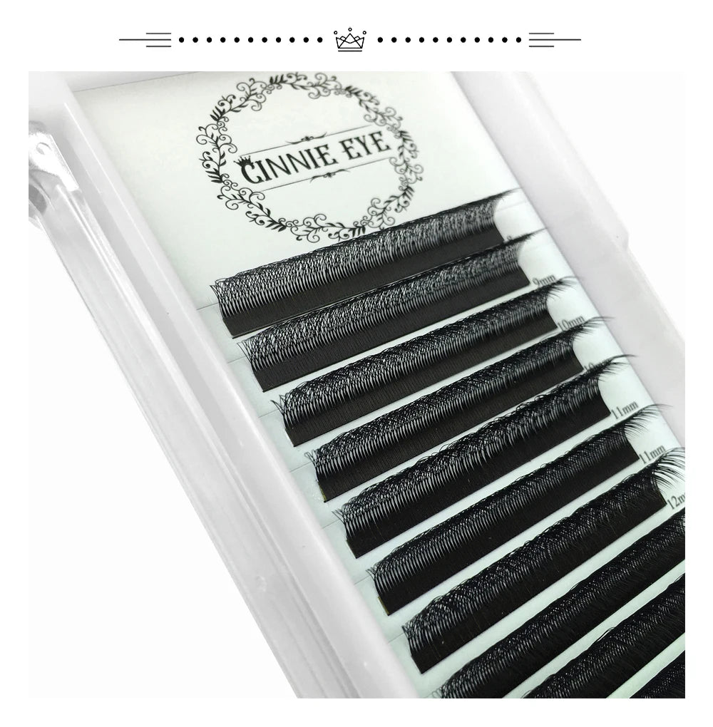 4D-5D W Eyelash Extension – Fluffy Volume Mink & Faux Mink Premade Fans, Dolly Hybrid 3D Lashes