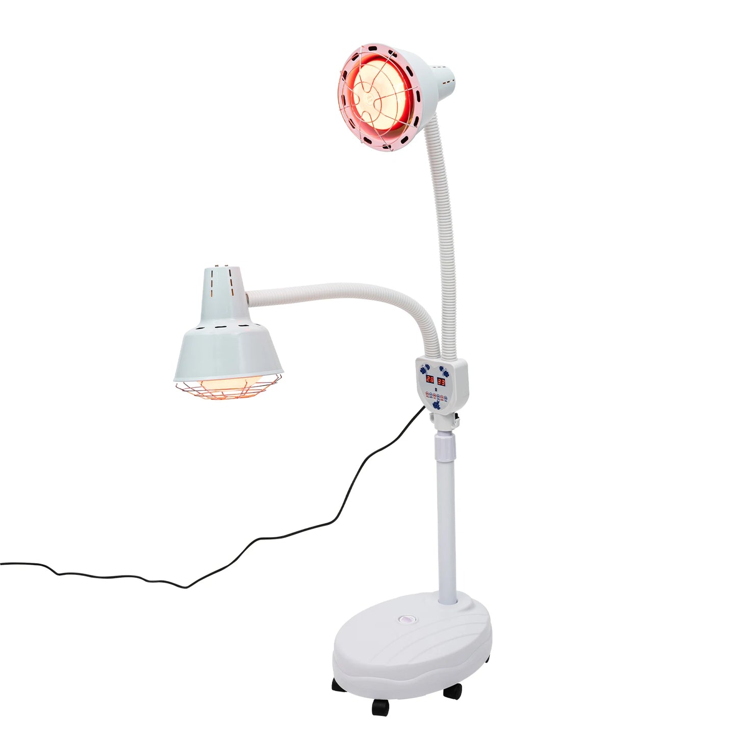 275W Dual-Head Infrared Heat Lamp – Electric Baking Lamp with 360° Adjustable Temperature & Remote Control