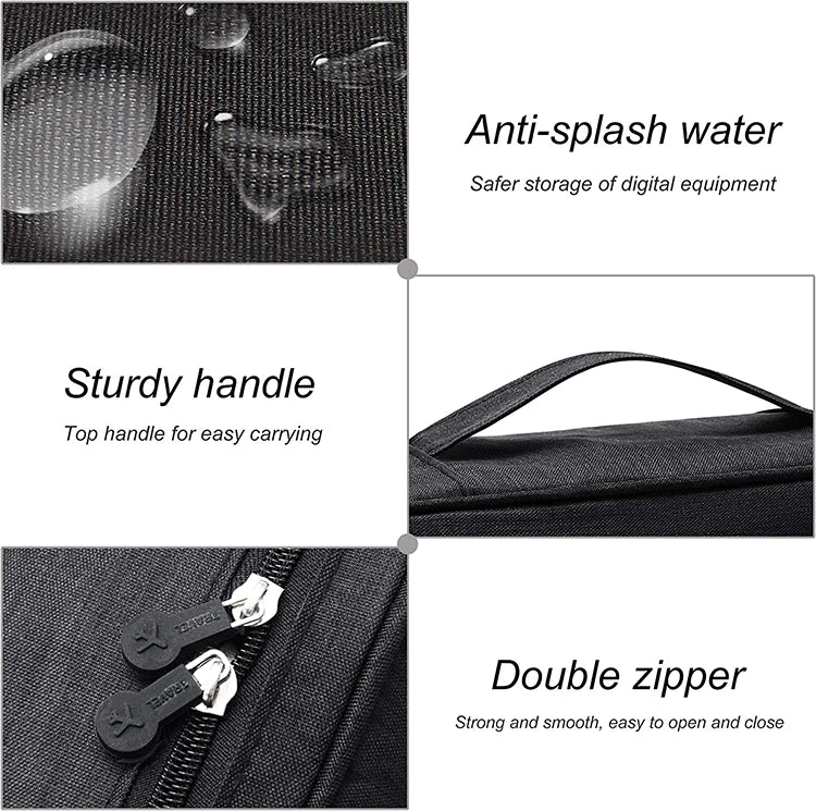 Portable Digital Storage Bag – Waterproof USB Cable Organizer Pouch for Electronics & Accessories