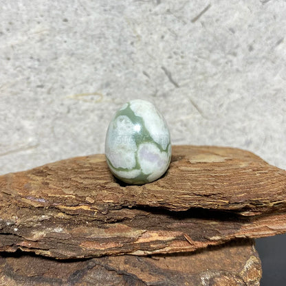 EG1-7 Mini Natural Stone Egg - Polished Meditation Fidget Stone for Stress Relief, Desk Decor, and Gifts