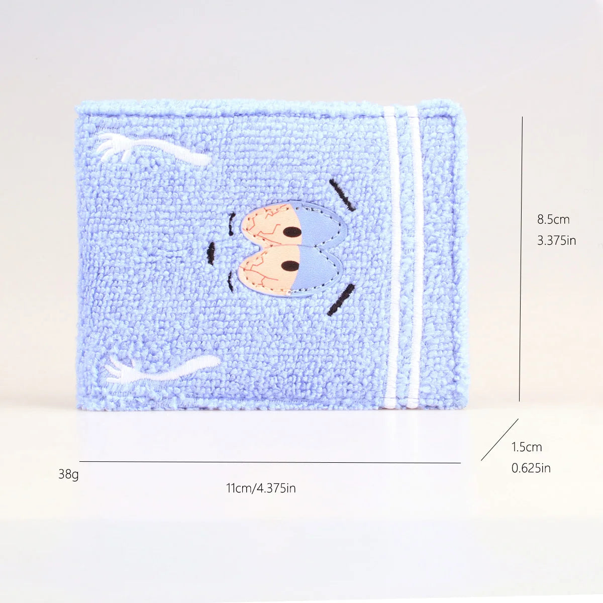 Embroidered Anime Towel Cloth Wallet – Fashionable Designer Personalized ID Card Holder