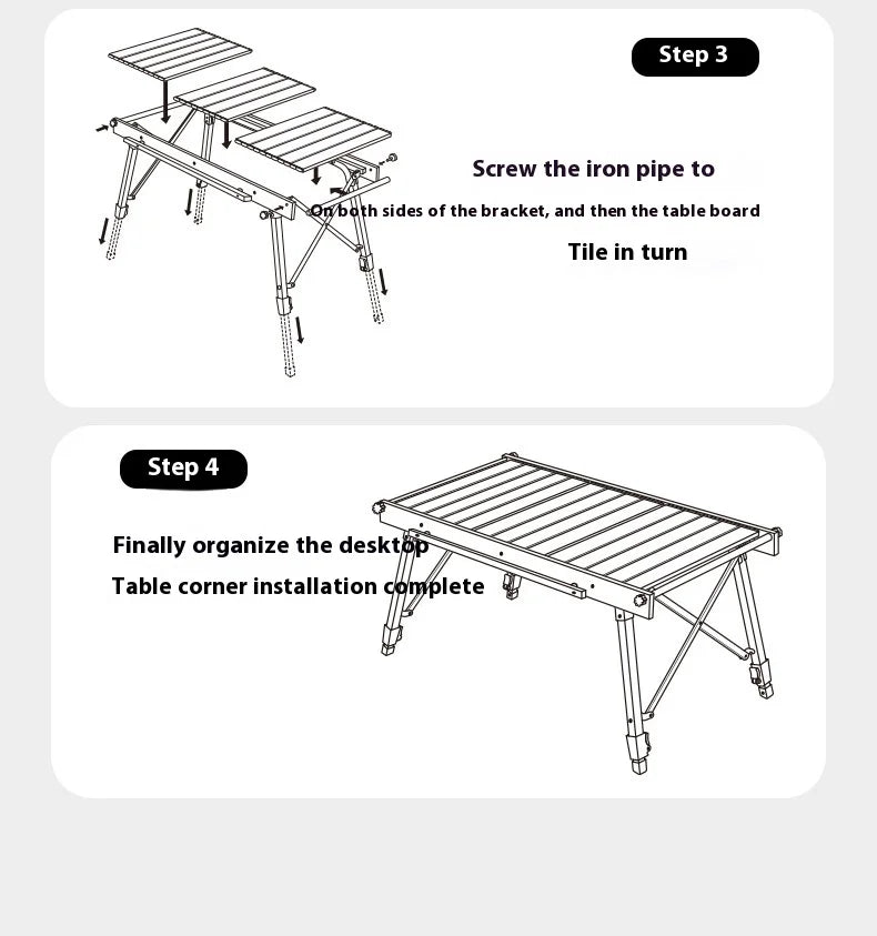 Lohascamping Lightweight Camping Folding Table – Multifunctional IGT Roll Table with Adjustable Legs for BBQ & Desktop Burner