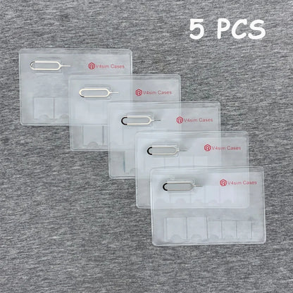 Portable SIM & Memory Card Storage Box — Micro, Nano SIM Card Protector Holder