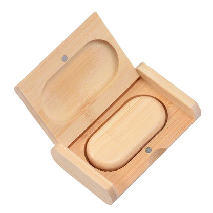 Custom Logo Wooden USB 2.0 Flash Drive with Box – 4GB 16GB 32GB 64GB Memory Stick for Wedding Photography Gifts