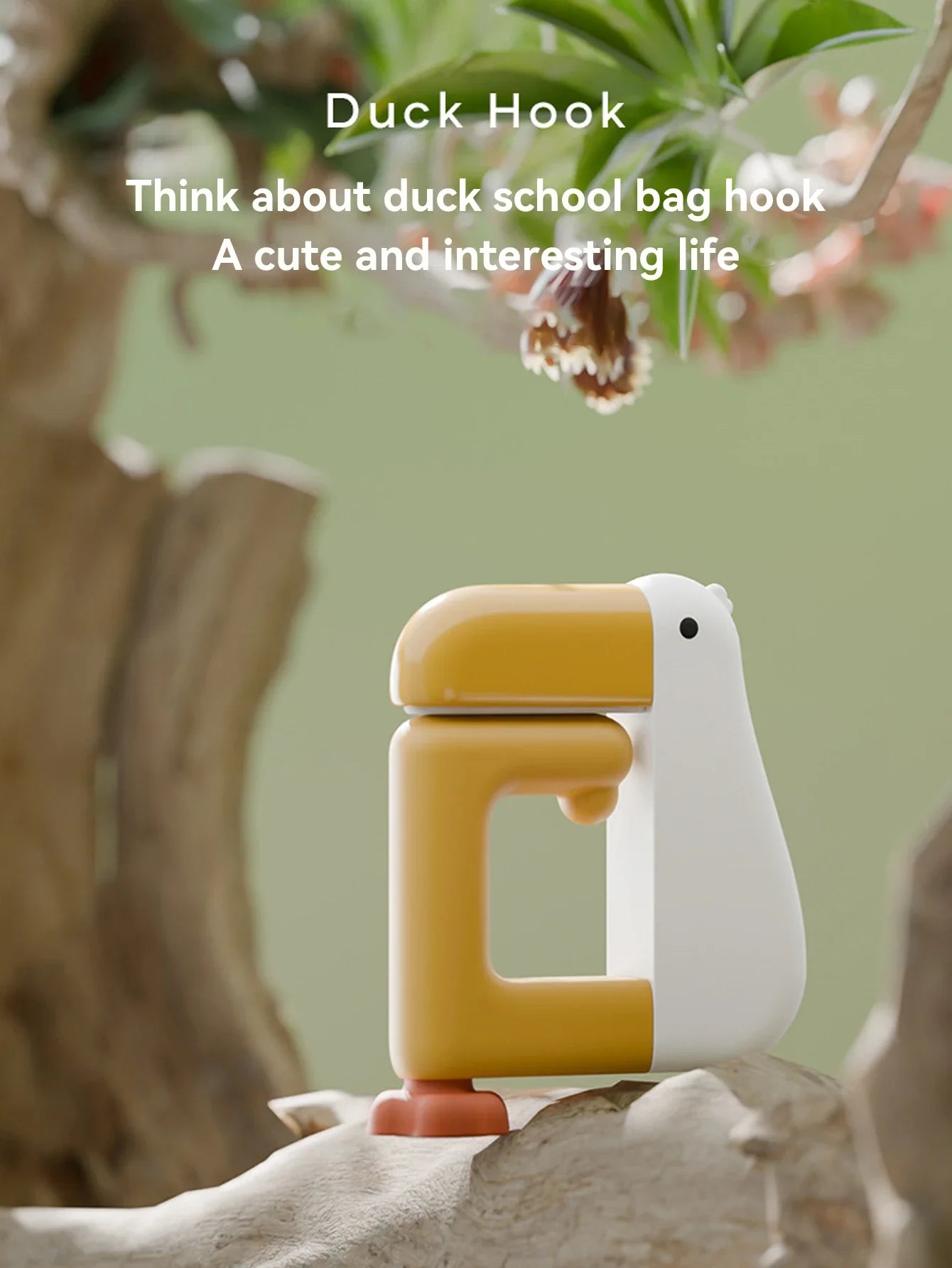 Thinking Duck Portable Hook — Non-Punching Hanging Decor for Table, Wall, Wallet & Handbag, Student & Office Supplies