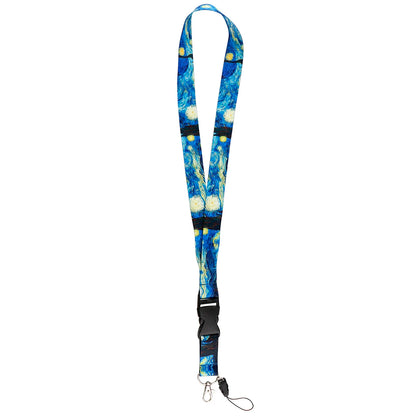 Van Gogh Starry Night Art Neck Strap Lanyard – Keychain Badge Holder for ID, Credit Card & Keys Accessories