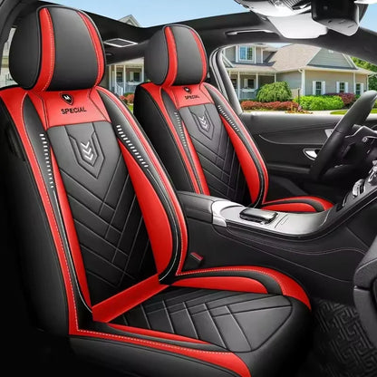 Fully Enclosed Leather Car Seat Cover - All-Season Universal Seat Protector for Small Cars