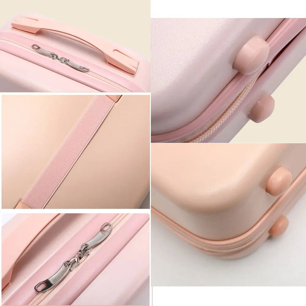 14 Inch Mini Women’s Carry-On Suitcase – Short Trip Travel Luggage & Makeup Bag