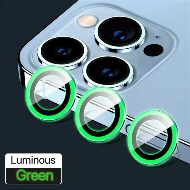 3PCS Metal Camera Lens Protector - Tempered Glass Cover for iPhone 11 12 13 14 15 Pro Max & Plus