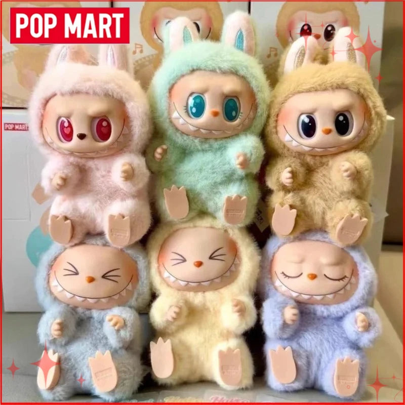 Genuine POP MART Labubu Vinyl Plush Pendant — Macarons “Have A Seat” & Coca Cola Series Blind Box Toys V1-V3