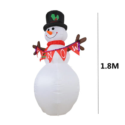 Christmas Inflatable Decoration – Glowing Snowman, Penguins & Santa Claus with Built-in LED for Indoor and Outdoor Xmas Party Yard