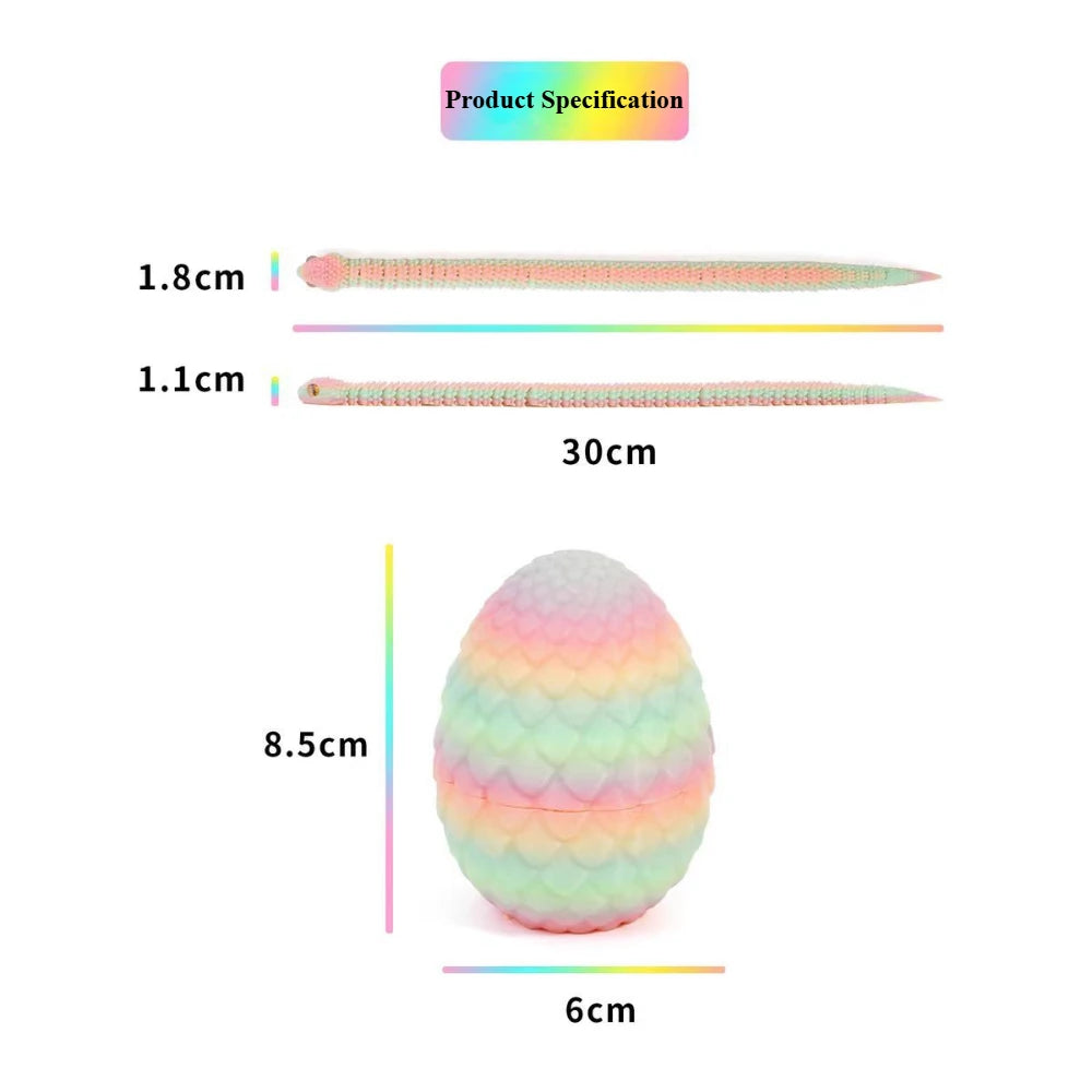 3D Printed Snake Egg Toys – Rotating Articulating Desktop Decorations & Anime-Inspired Home Decor Figures