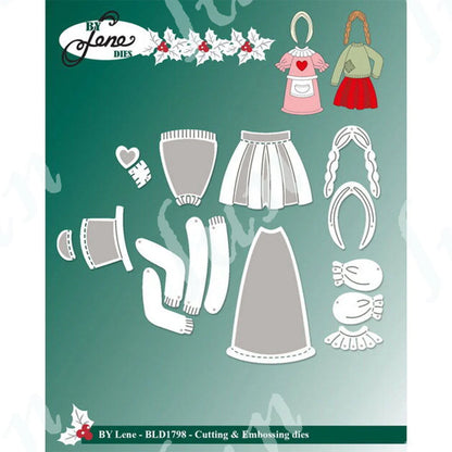 Tall Elf Metal Cutting Dies – Pine Cone Gnome Scrapbooking, Mailbox Craft Supplies for DIY Photo Albums