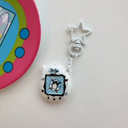 Tamagotchi Mini Cartoon Keychain - Cute Virtual Pet Pendant for Phones, Bags and Gaming Accessories
