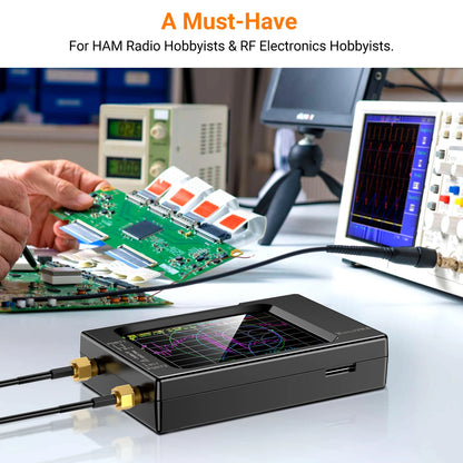 NanoVNA-H4 Vector Network Analyzer 10KHz-1.5GHz | 2.8/4" Display Antenna Tuner for MF HF VHF UHF | Spectrum Analyzer Nano VNA