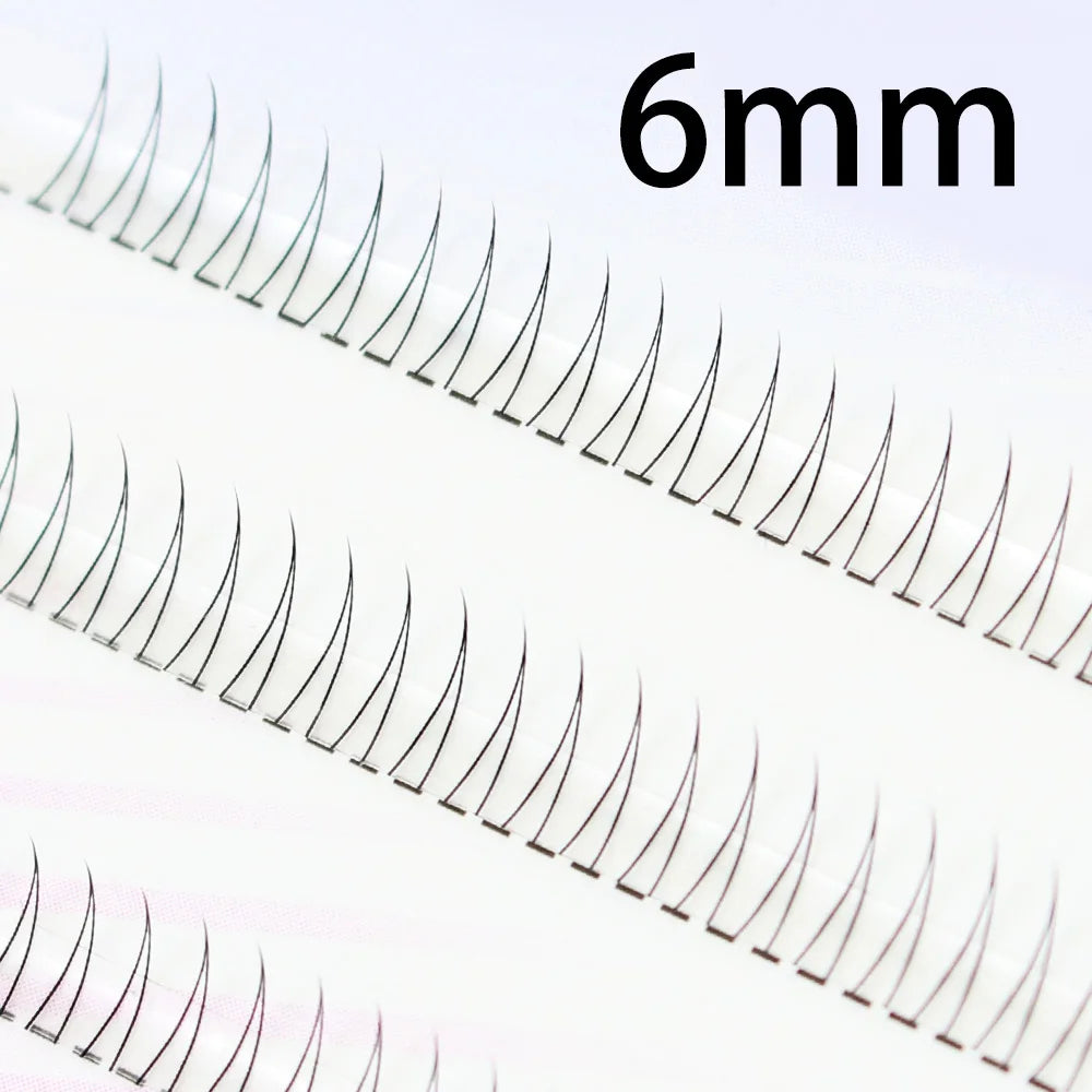 Korean J-Curl V-Shape Black Manga Under Eyelashes — Soft Natural Bottom Lash Clusters (Bunches)