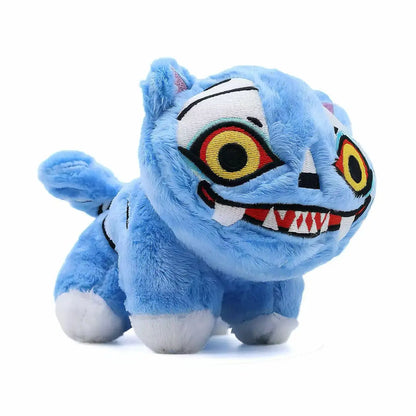 Demons Hunters Purple Tiger Plush Hat with 3 Eyes – Cute Monster Stuffed Toy for Fans & Gifts