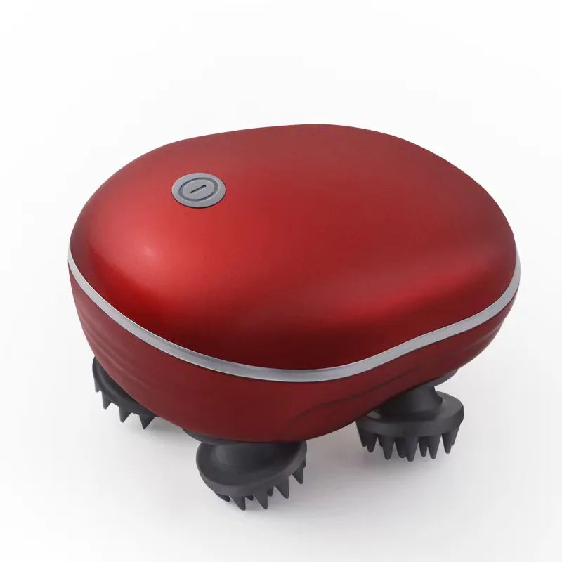 Electric Scalp Massager with Red Light Therapy – Antistress Body Massage Tool for Muscle Tension & Tiredness Relief