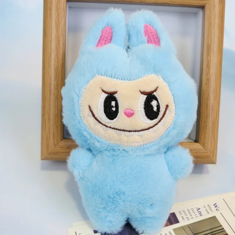 5pcs Labubu Plush Toy Set – Kawaii White Stuffed Plushies, Keychain & Pillow Accessories for Kids