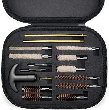 16PCS Tactical Gun Cleaning Kit – Universal Brass Rod for Handgun & Pistol Barrel Cleaning (.22/9mm/.40/.357 Caliber)