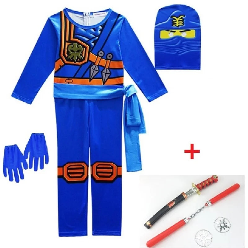 NINJA Cosplay Costume – Boys & Girls Jumpsuit Set for Halloween, Christmas, and Party Wear